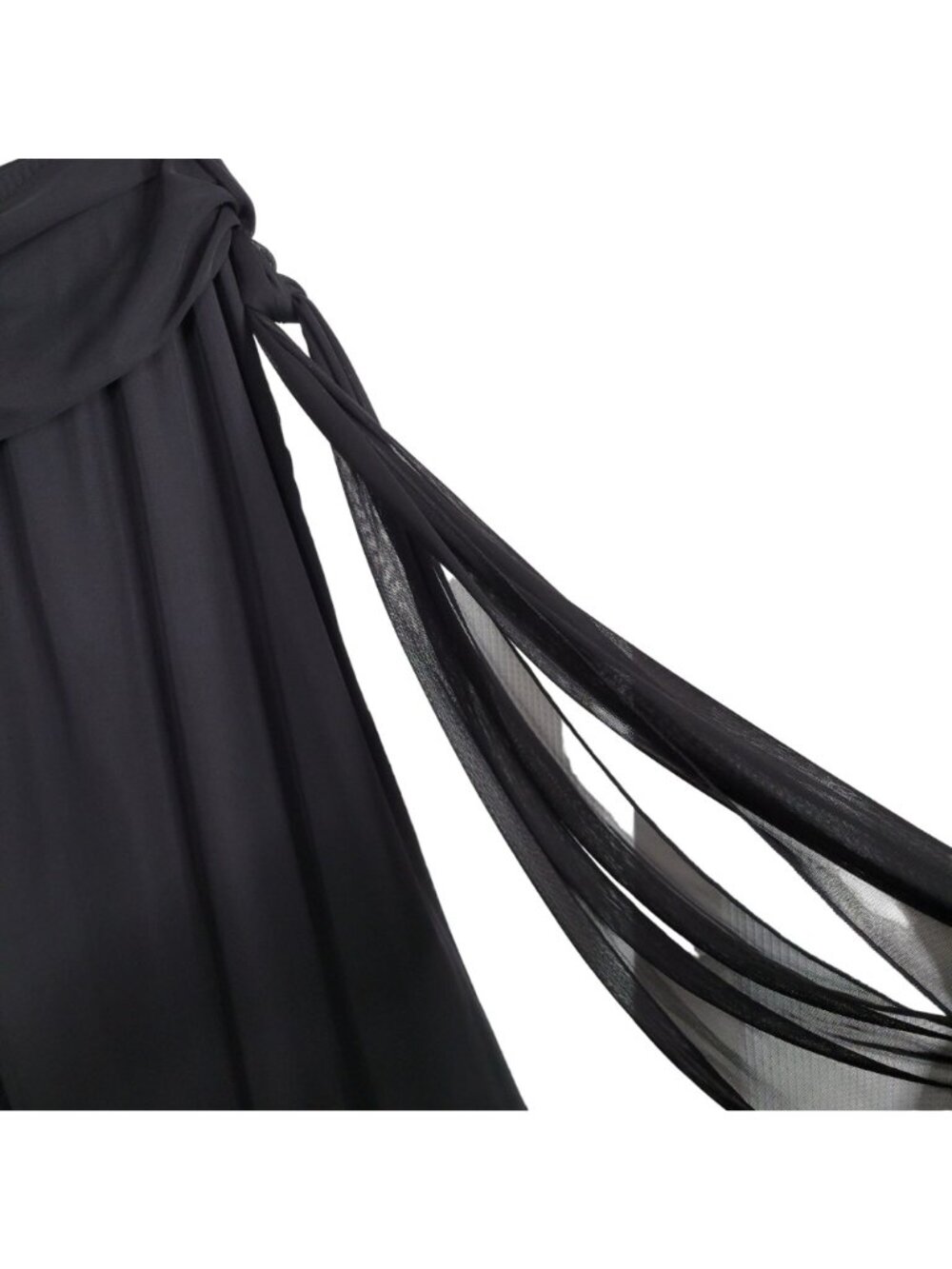 Connected Woman Size 18W 20W Pants Dressy Flowy Chiffon Palazzo Wide-Leg Black - Picture 10 of 11